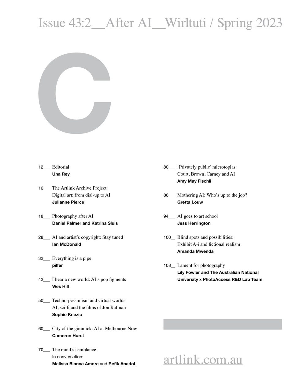 Artlink Magazine Preview Pages