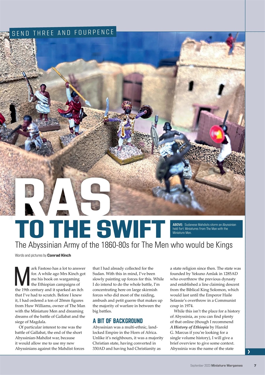Miniature Wargames Preview Pages