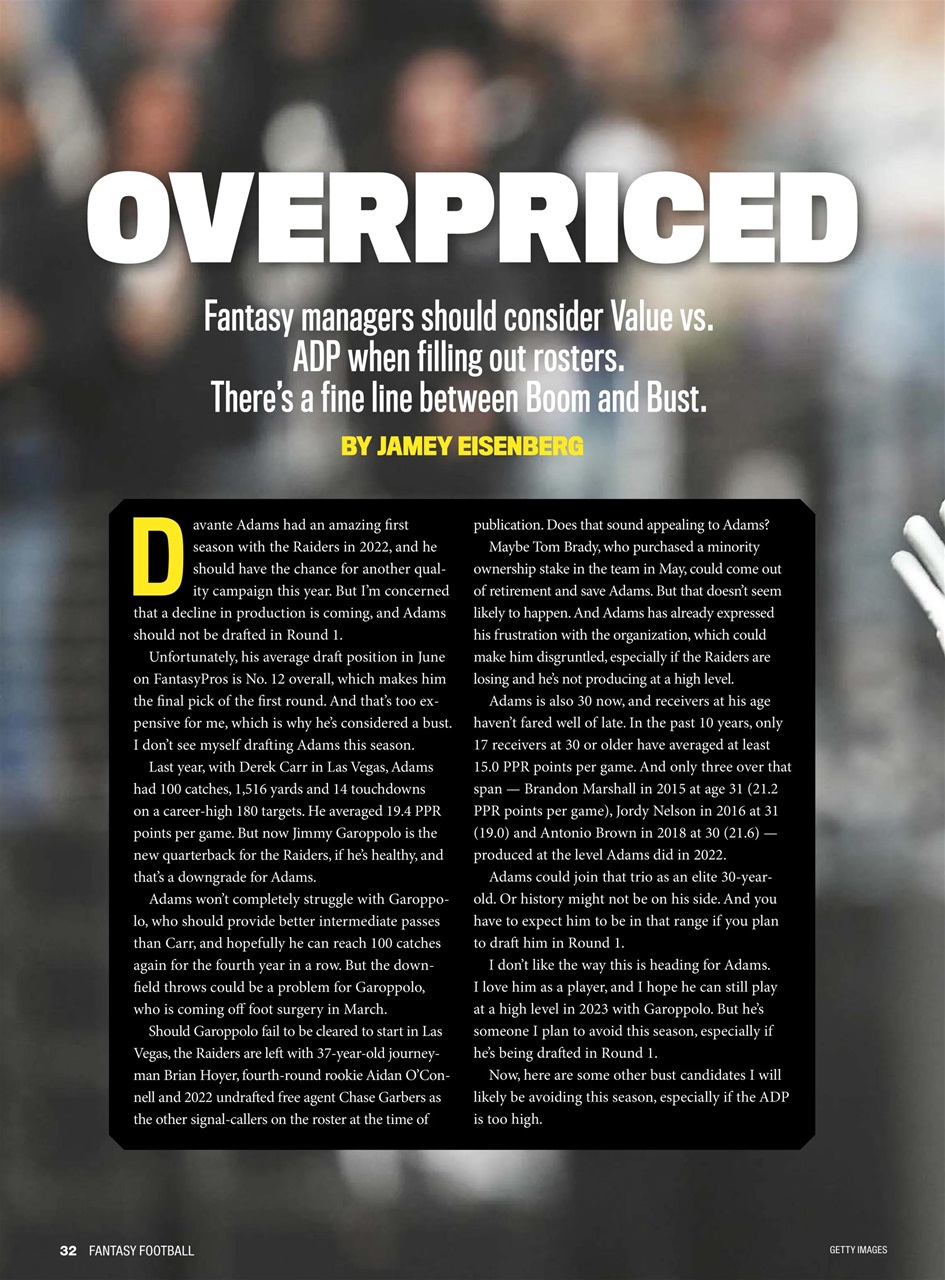 Beckett Football Magazine Preview Pages