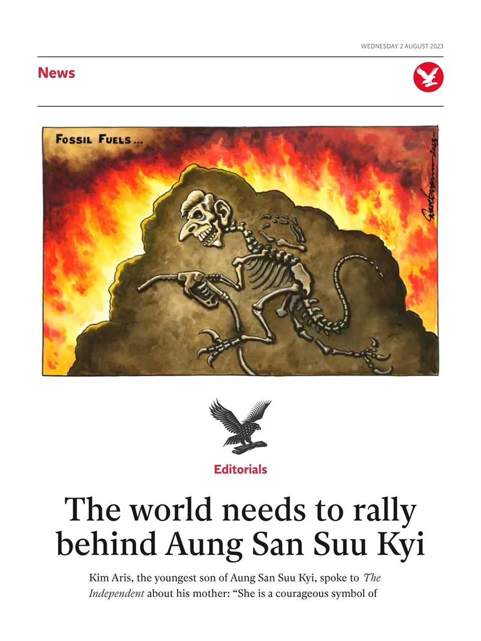 The Independent Daily Edition Newspaper Preview Pages