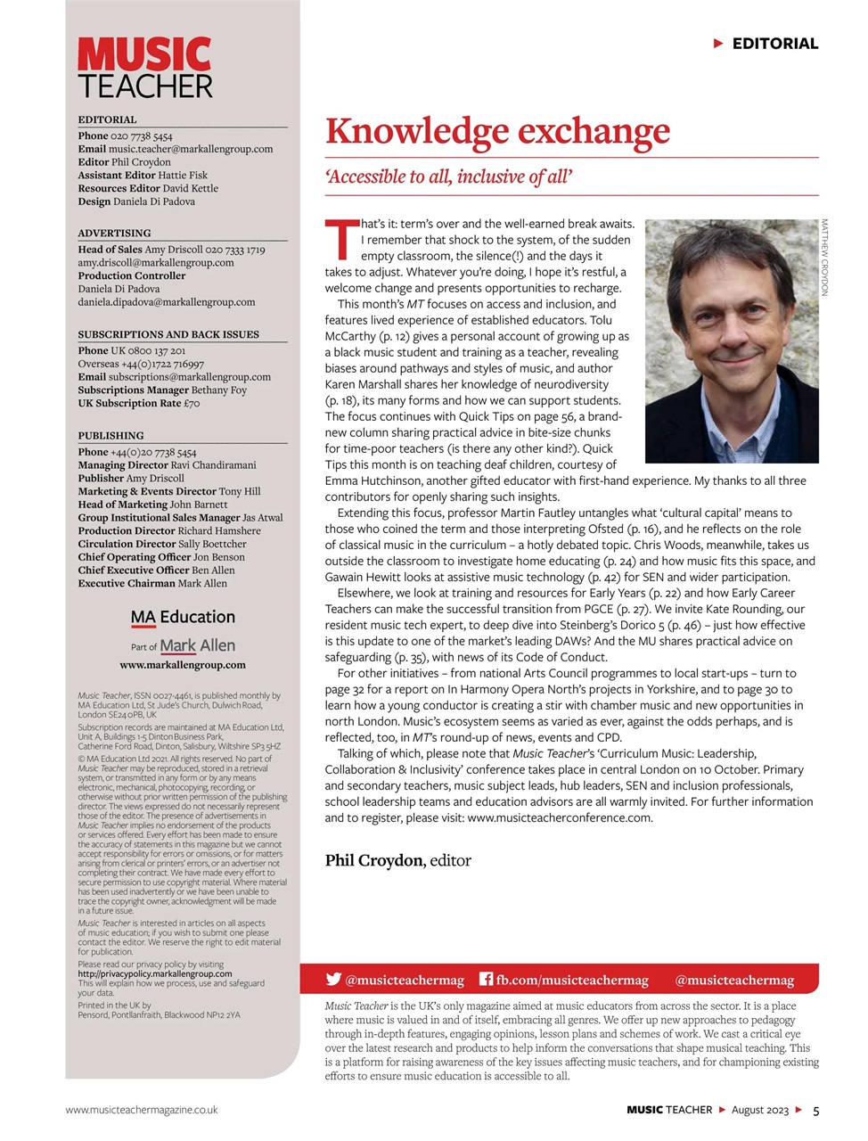 Music Teacher Preview Pages