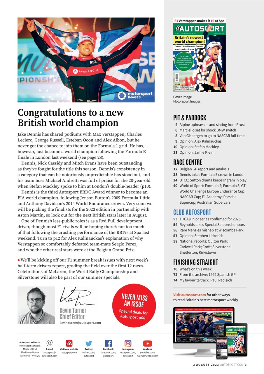 Autosport Preview Pages