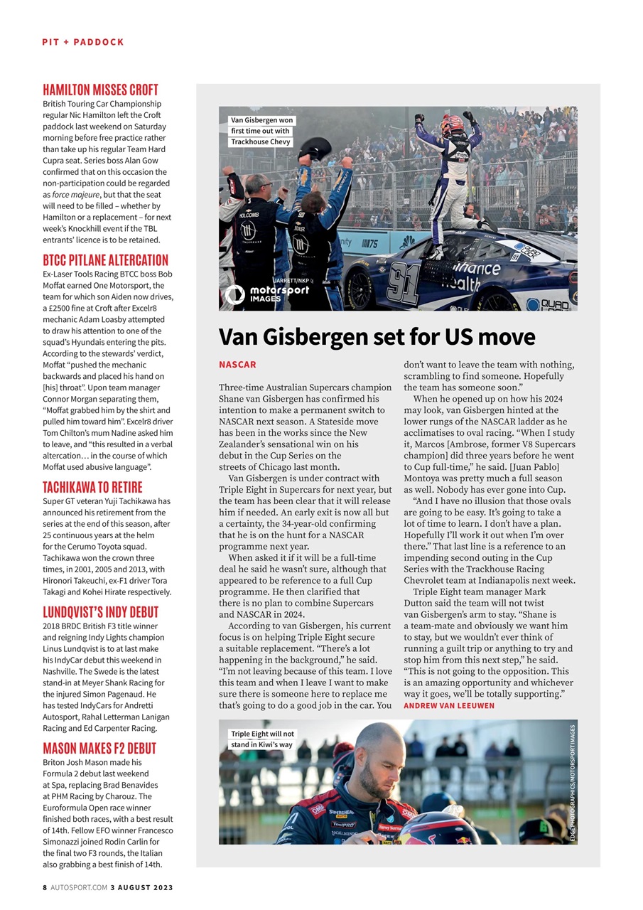 Autosport Preview Pages
