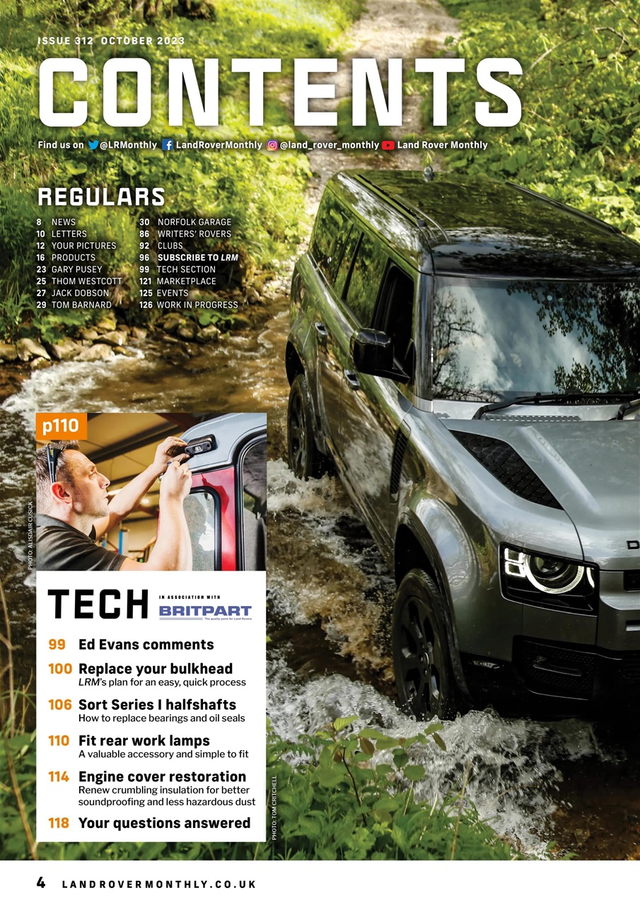 Range Rover Magazines Land Rover Monthly Magazine - October 2023 Back Issue