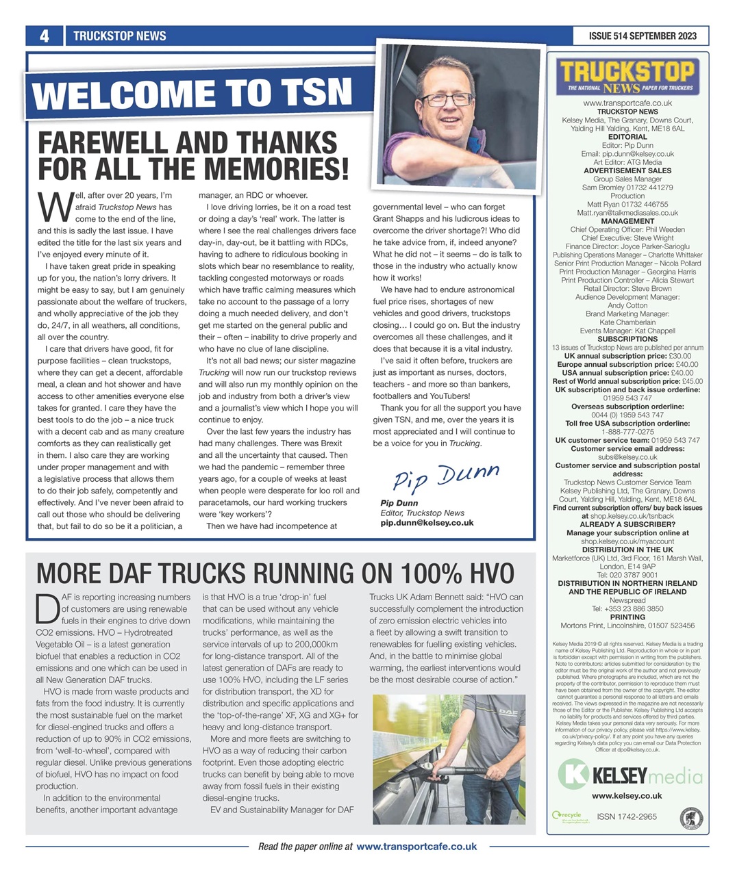 Truckstop News Preview Pages