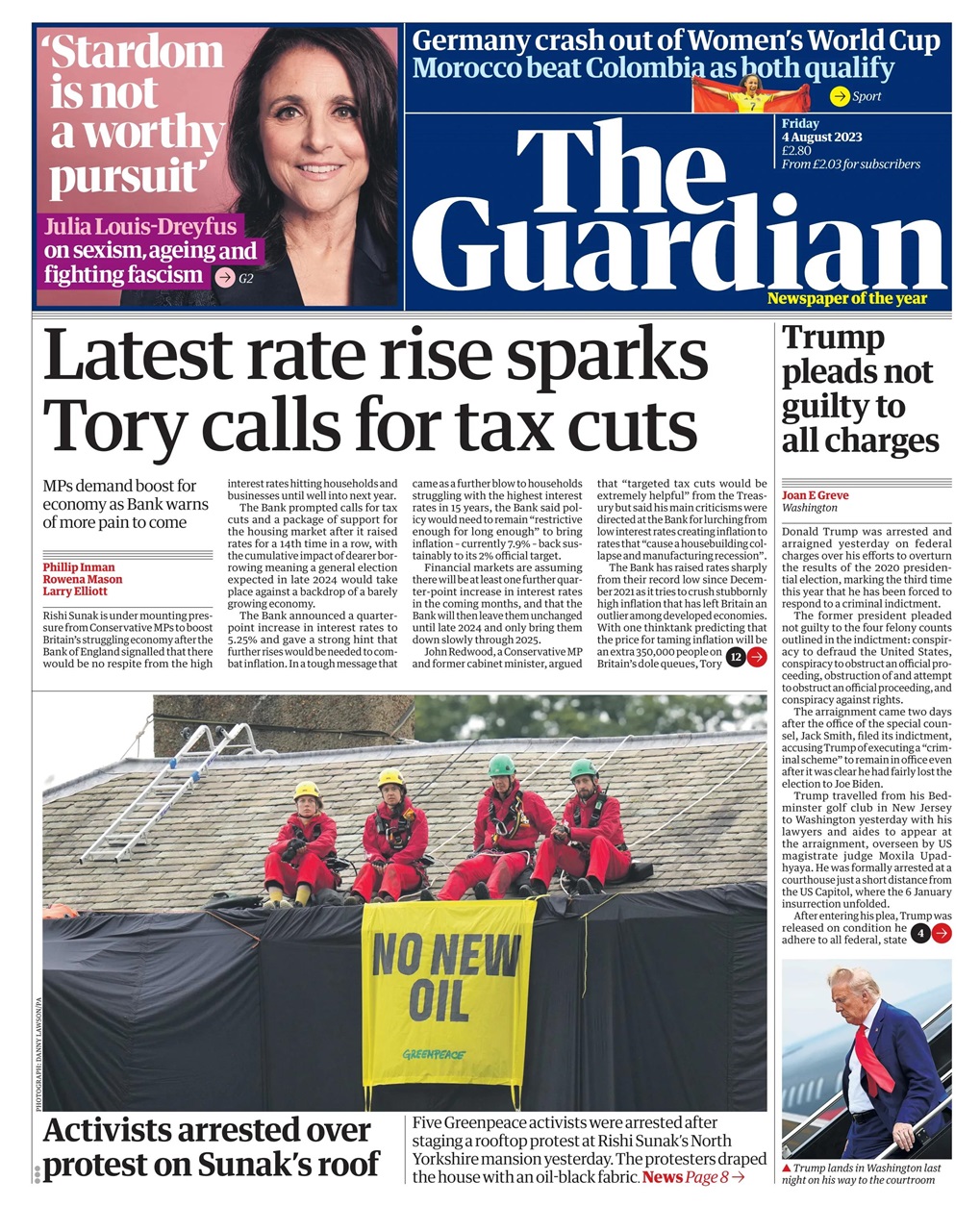 The Guardian Newspaper Preview Pages