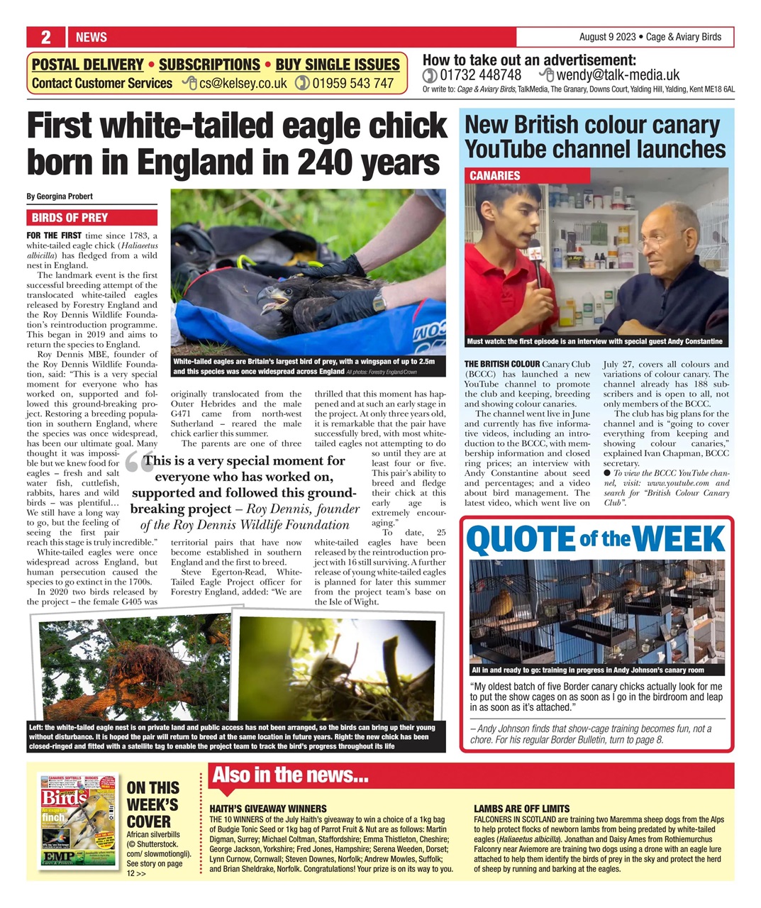 Cage & Aviary Birds Preview Pages