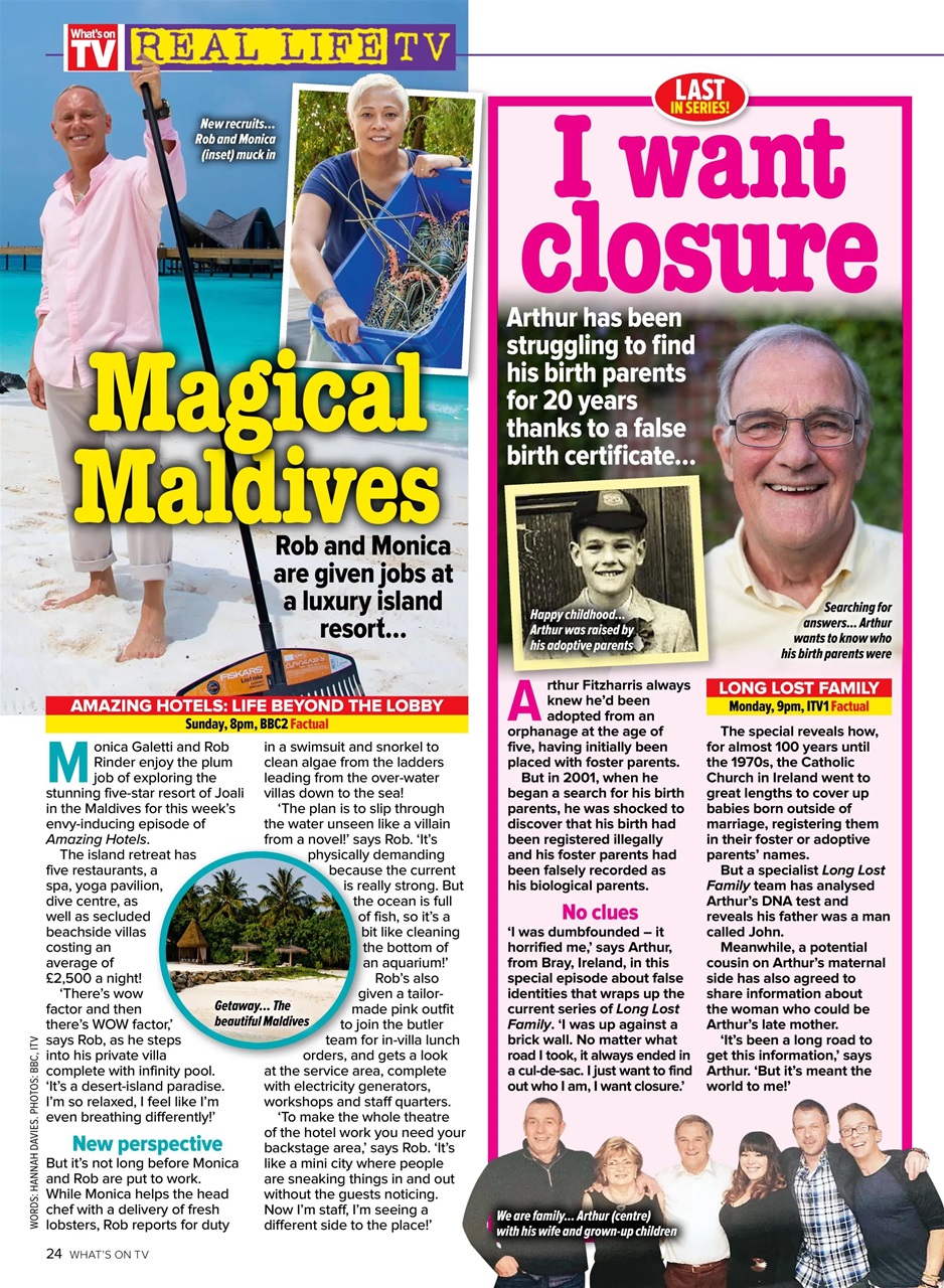 What's on TV Preview Pages