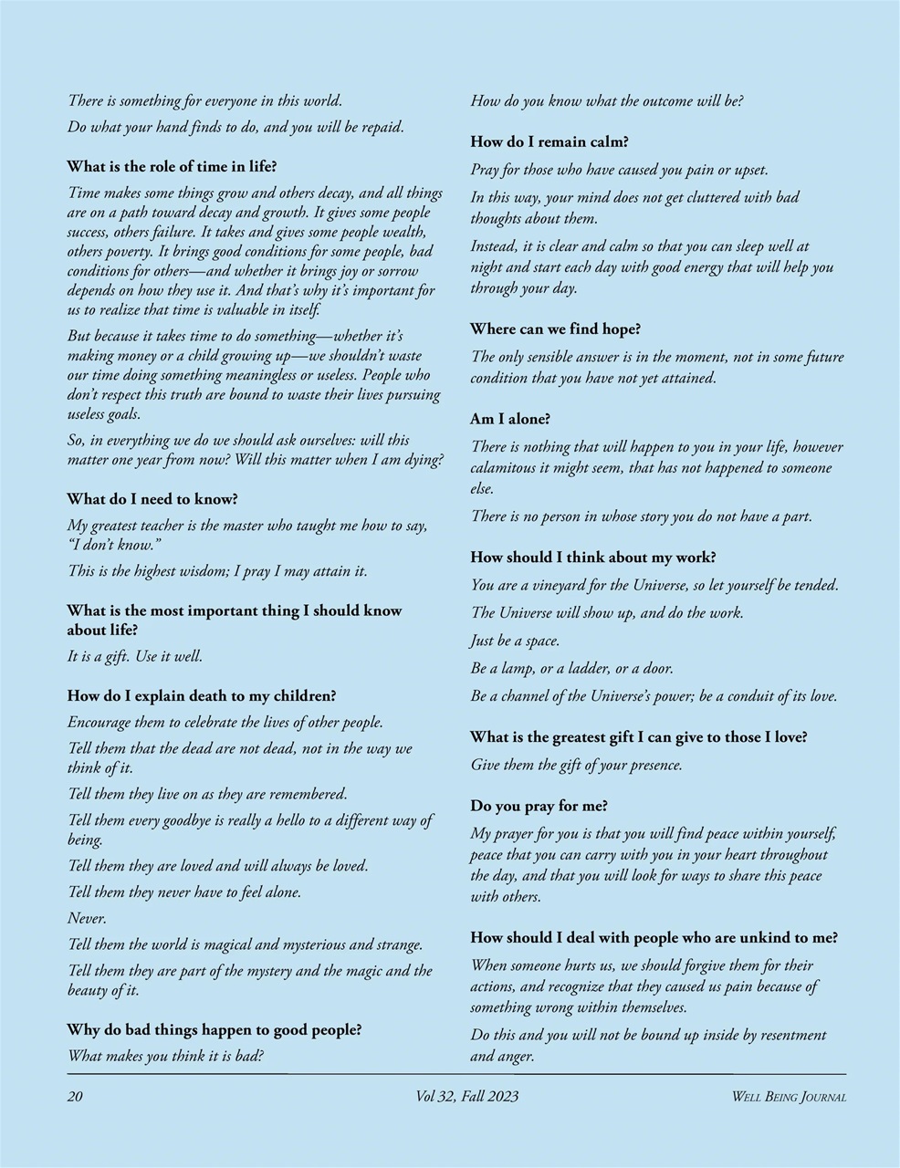 Well Being Journal Preview Pages