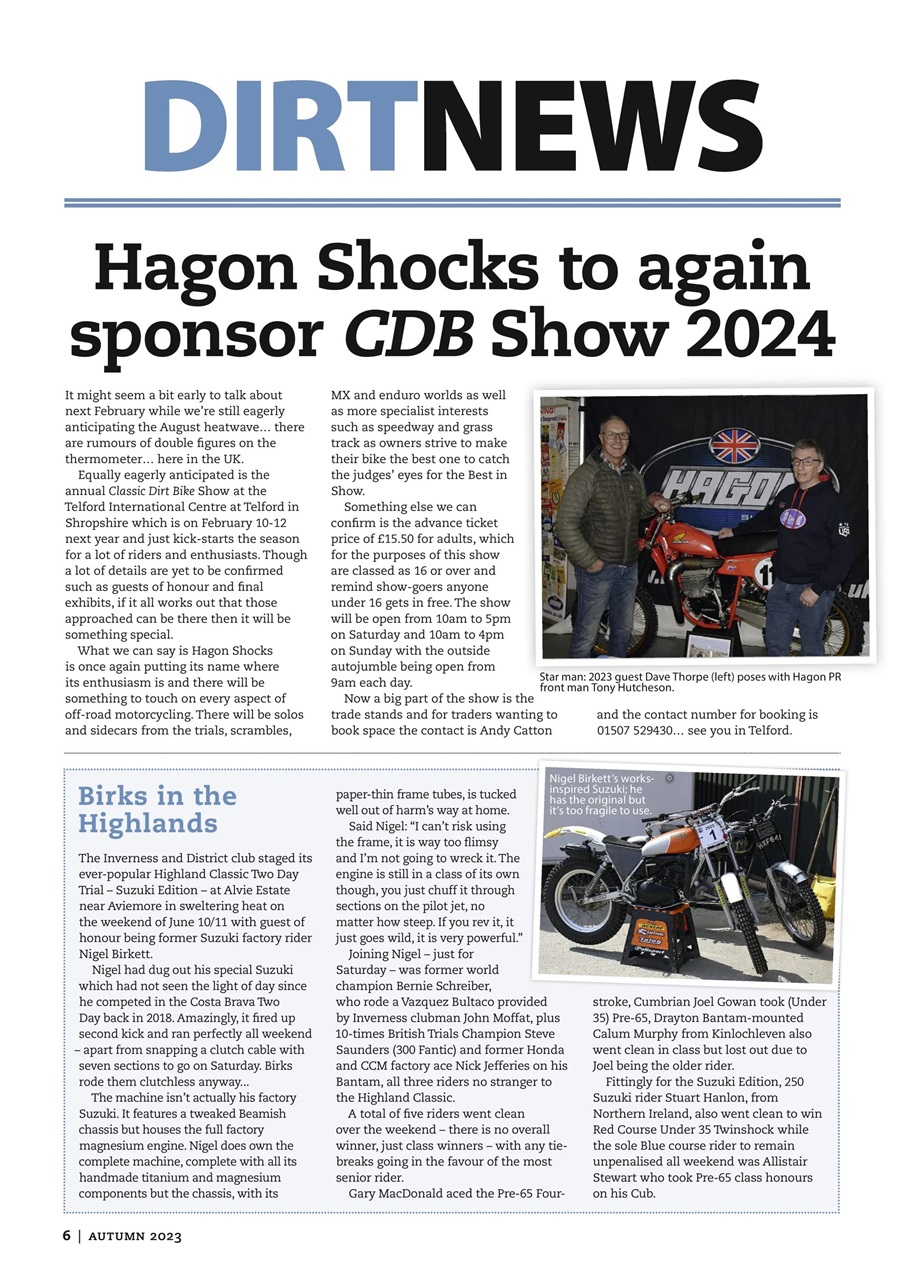 Classic Dirt Bike Preview Pages