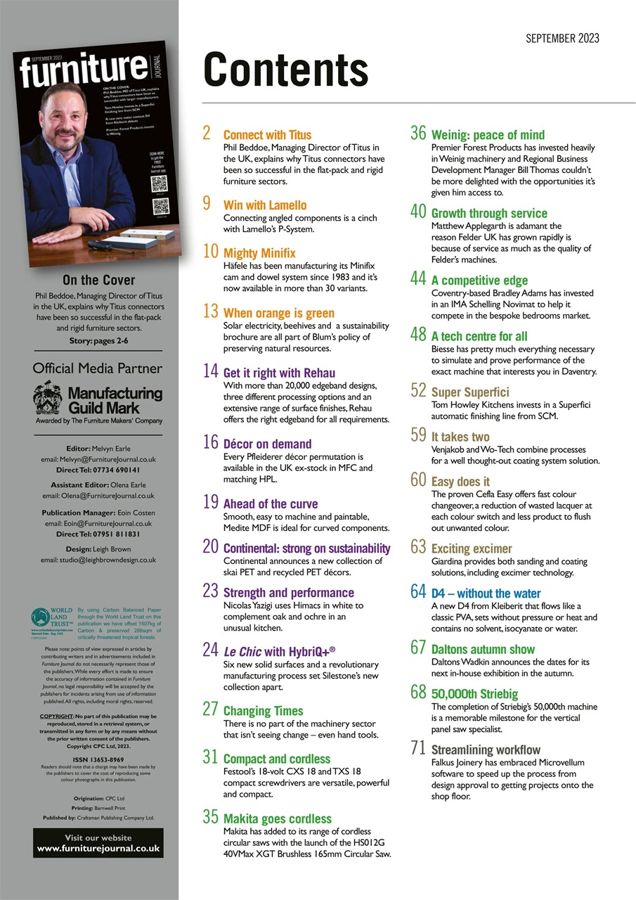 Furniture Journal Magazine Preview Pages