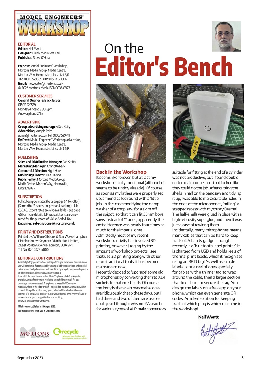 Model Engineer & Workshop Magazine Preview Pages