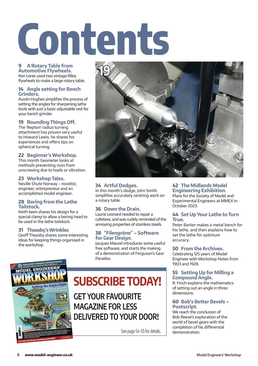 Model Engineer & Workshop Magazine Preview Pages