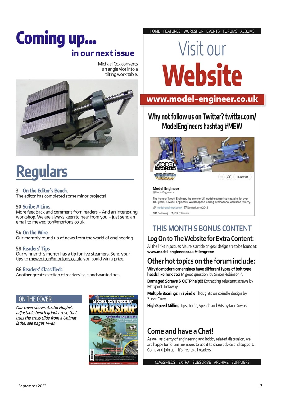 Model Engineer & Workshop Magazine Preview Pages