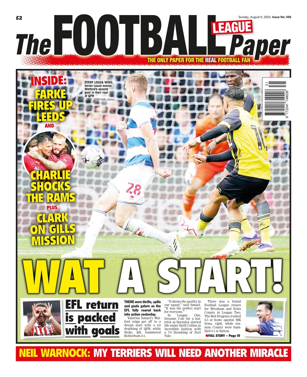 The Football League Paper Preview Pages