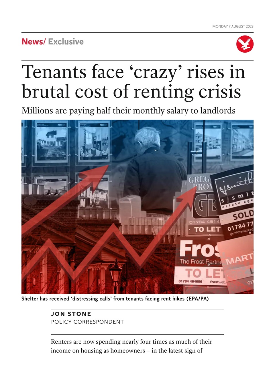The Independent Daily Edition Newspaper Preview Pages