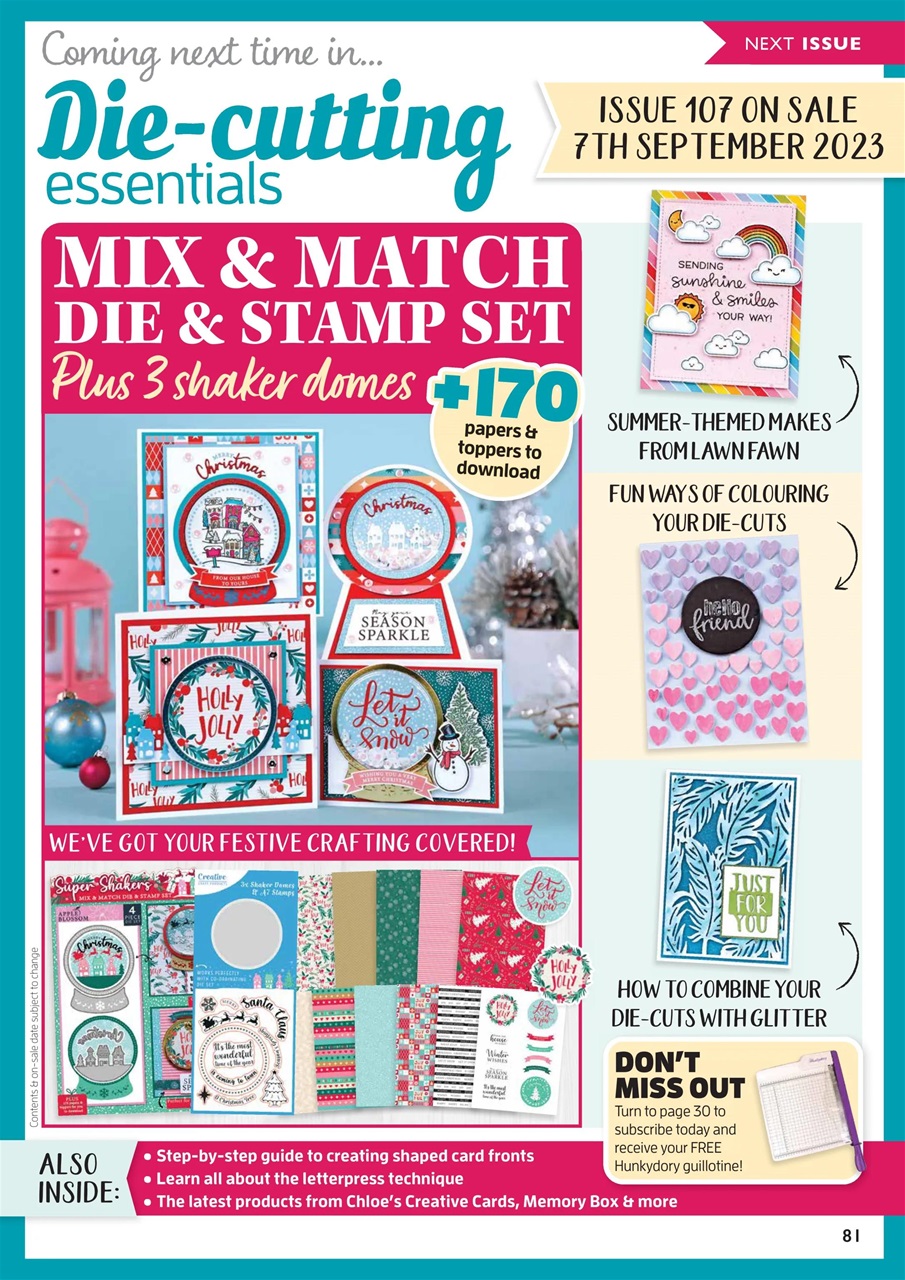 DieCutting Essentials Magazine 106 Back Issue