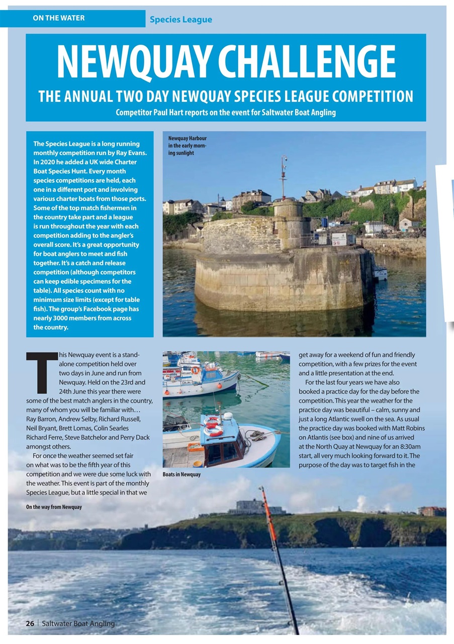 Saltwater Boat Angling Preview Pages