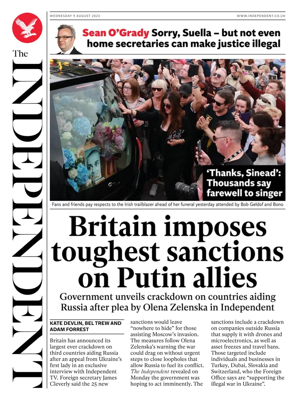 The Independent Daily Edition Newspaper Preview Pages