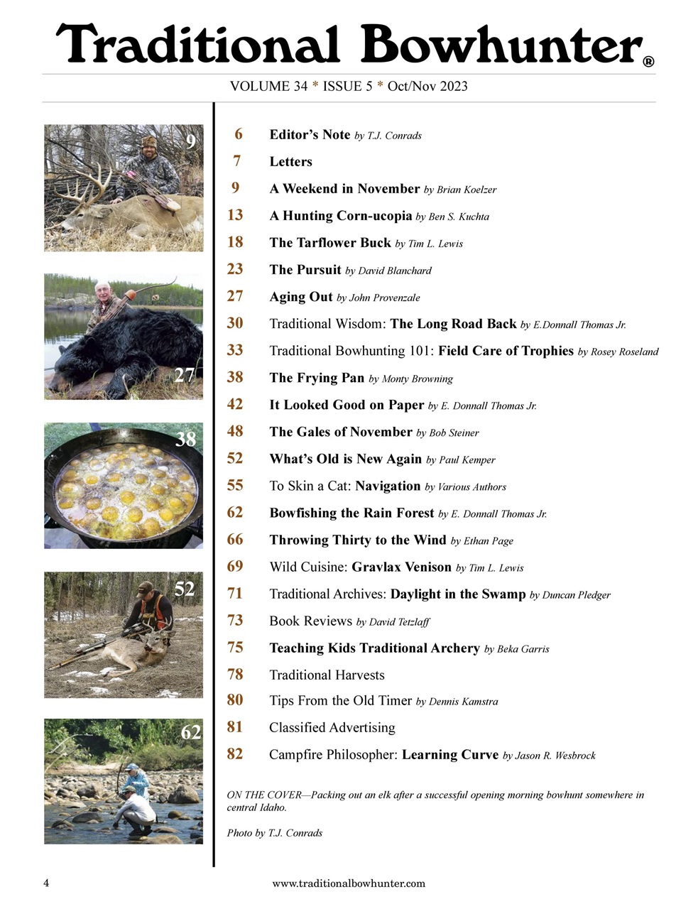 Traditional Bowhunter Magazine Preview Pages
