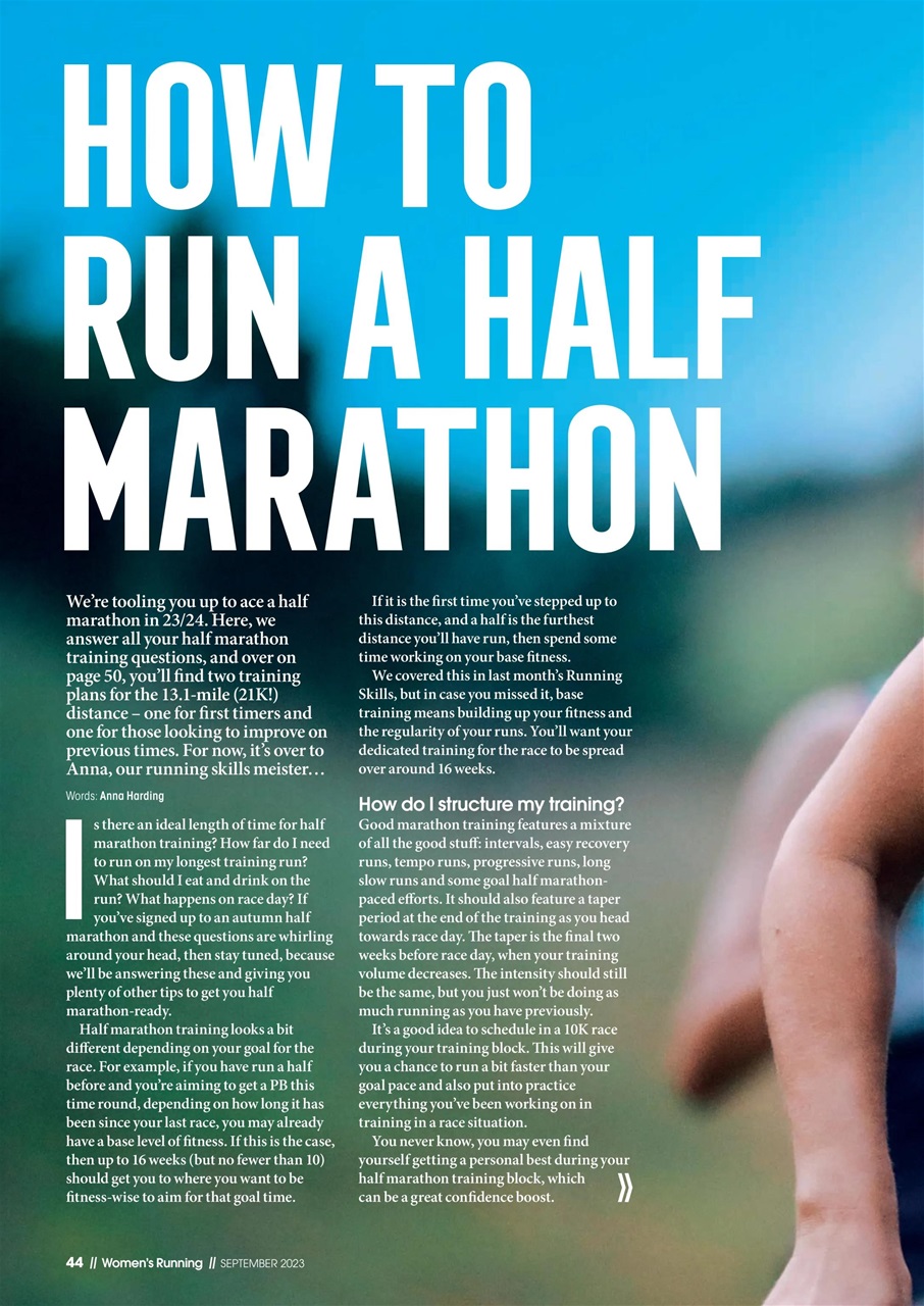 Women’s Running Preview Pages