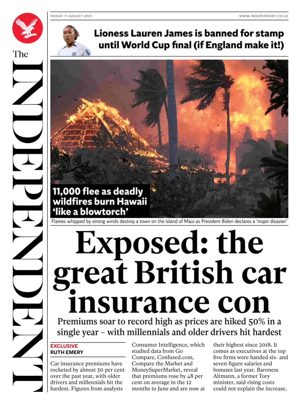The Independent Daily Edition Newspaper Preview Pages