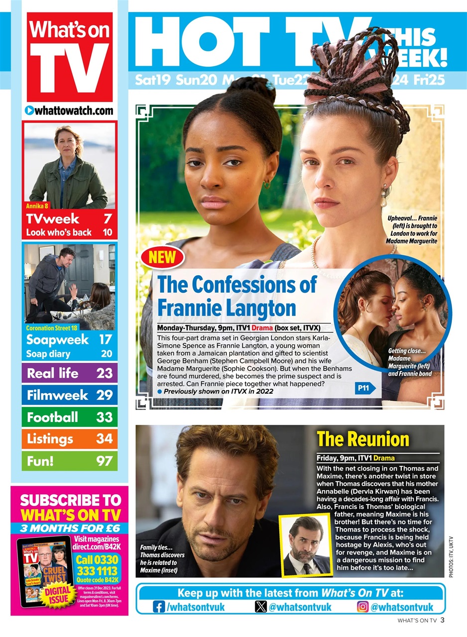 What's on TV Preview Pages