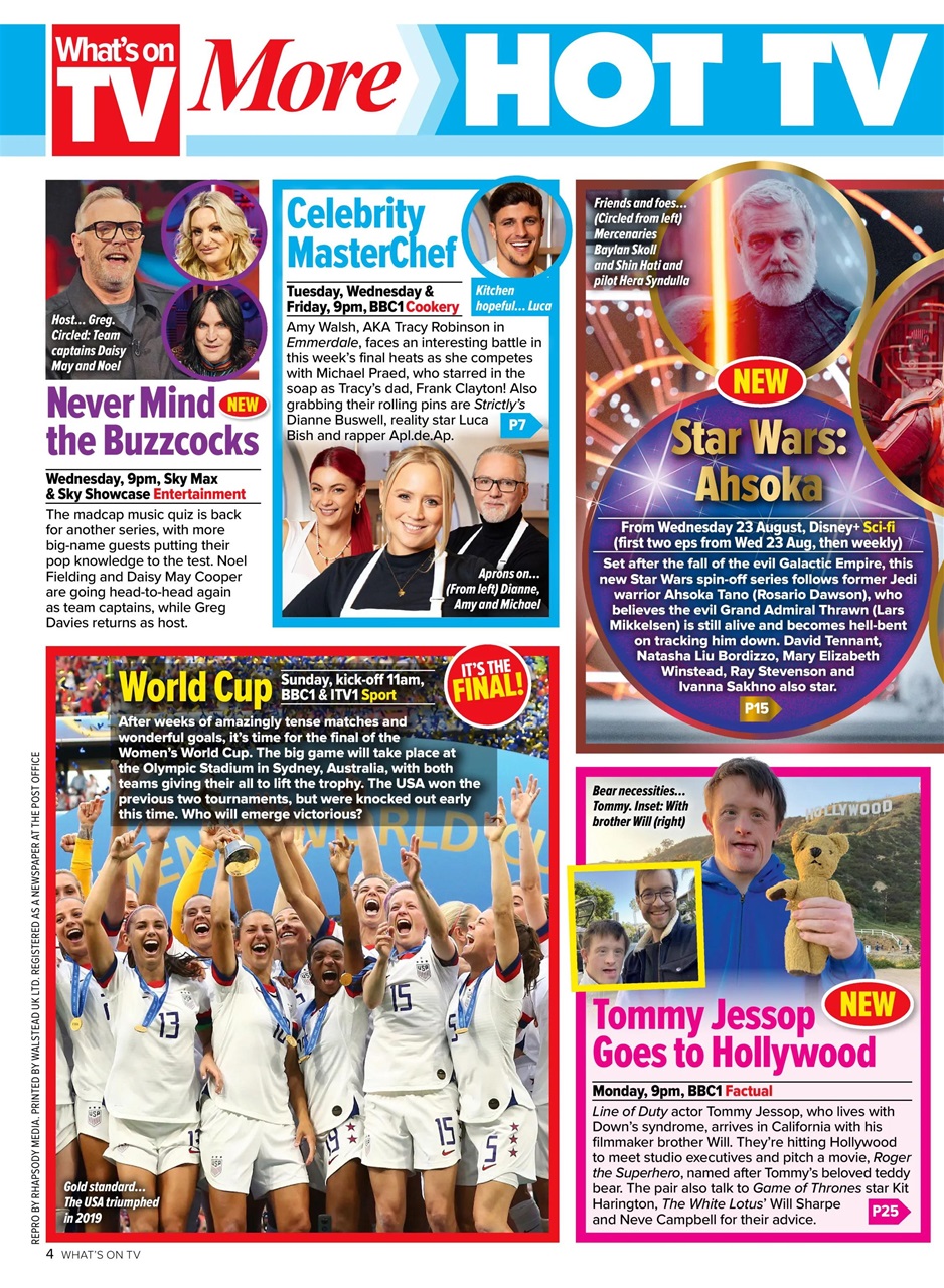 What's on TV Preview Pages