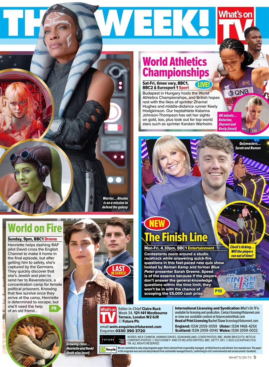 What's on TV Preview Pages