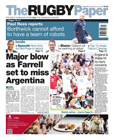 The Rugby Paper issue 13th August 2023