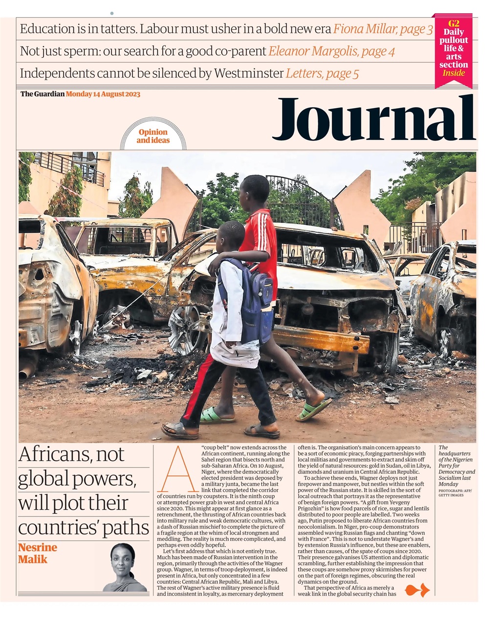 The Guardian Newspaper Preview Pages