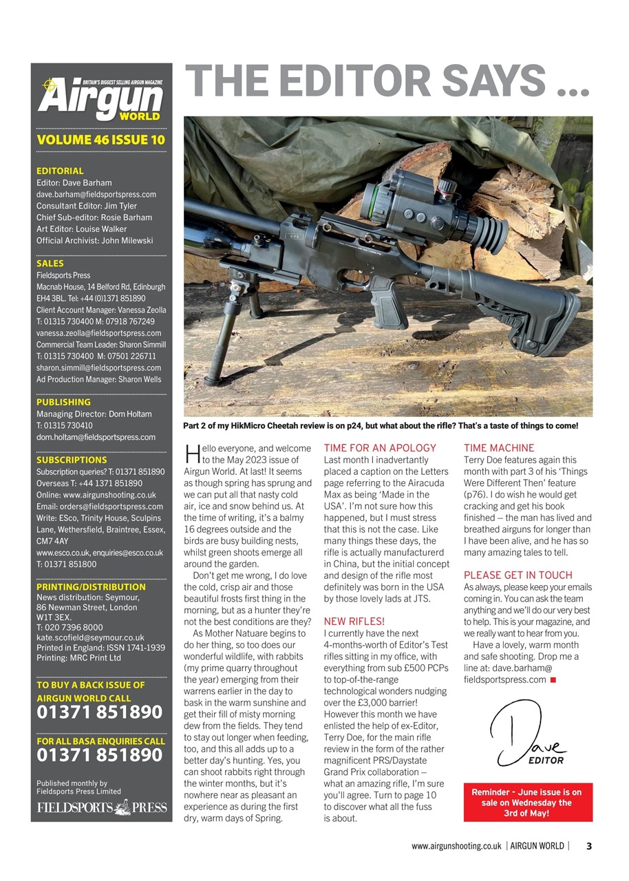 Airgun World Preview Pages