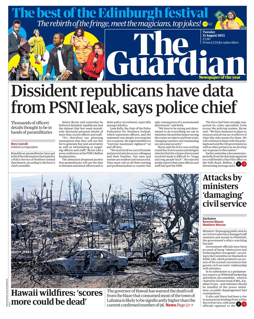 The Guardian Newspaper Preview Pages