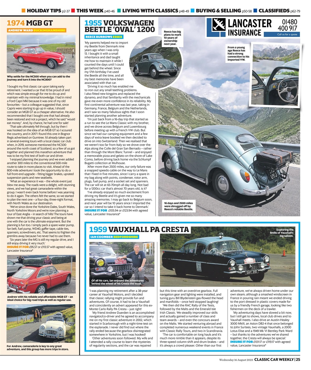 Classic Car Weekly Preview Pages
