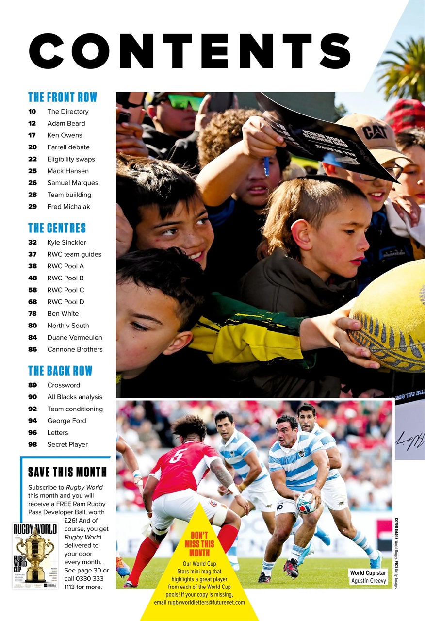 Rugby World Preview Pages