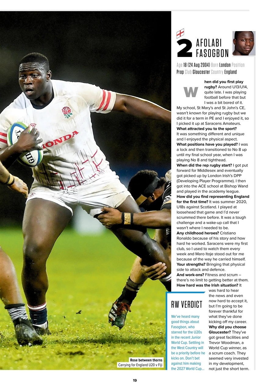 Rugby World Preview Pages