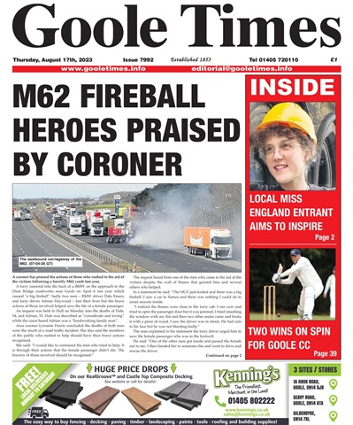Goole Times issue August 17th 2023