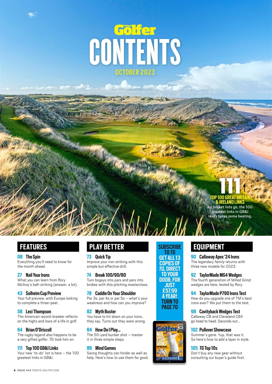 Today's Golfer Preview Pages