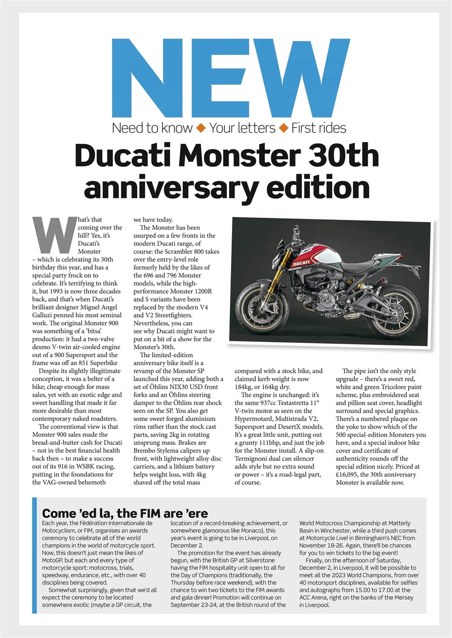 Motorcycle Sport & Leisure Preview Pages