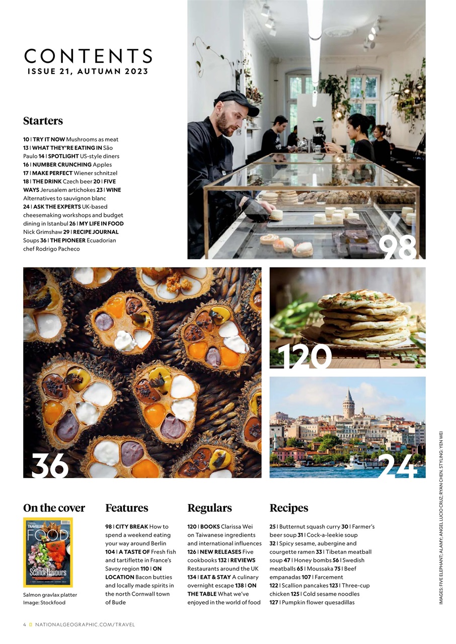 National Geographic Traveller Food Preview Pages