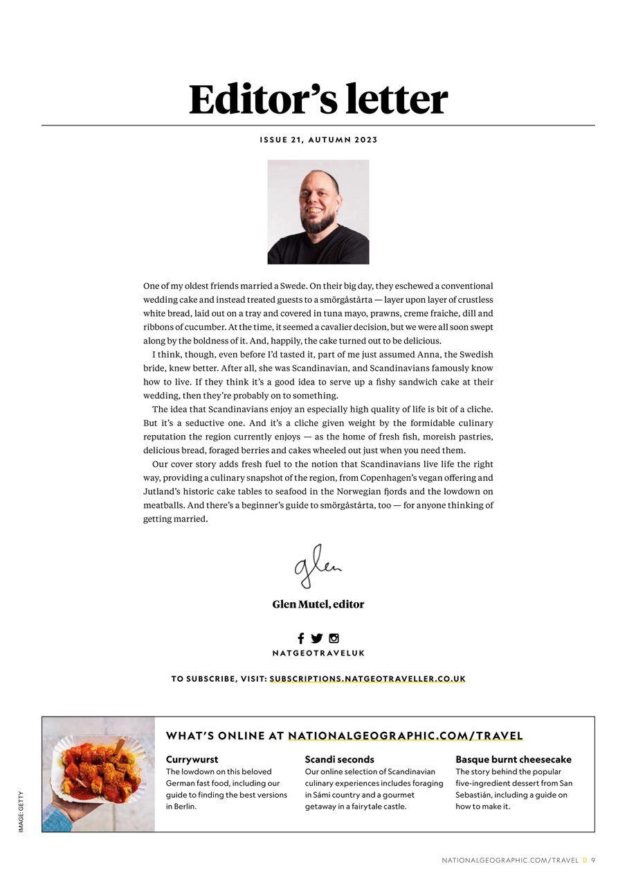 National Geographic Traveller Food Preview Pages