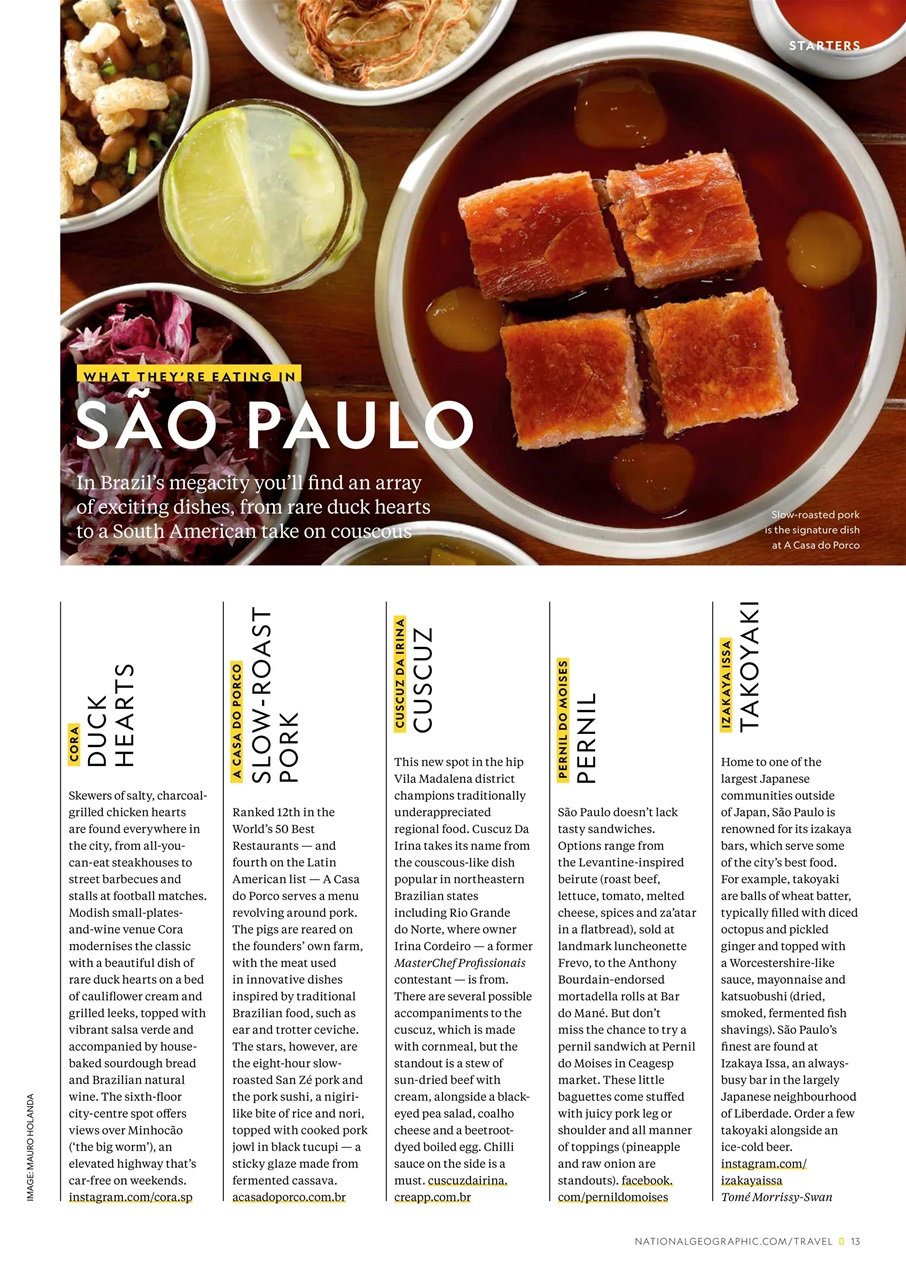 National Geographic Traveller Food Preview Pages