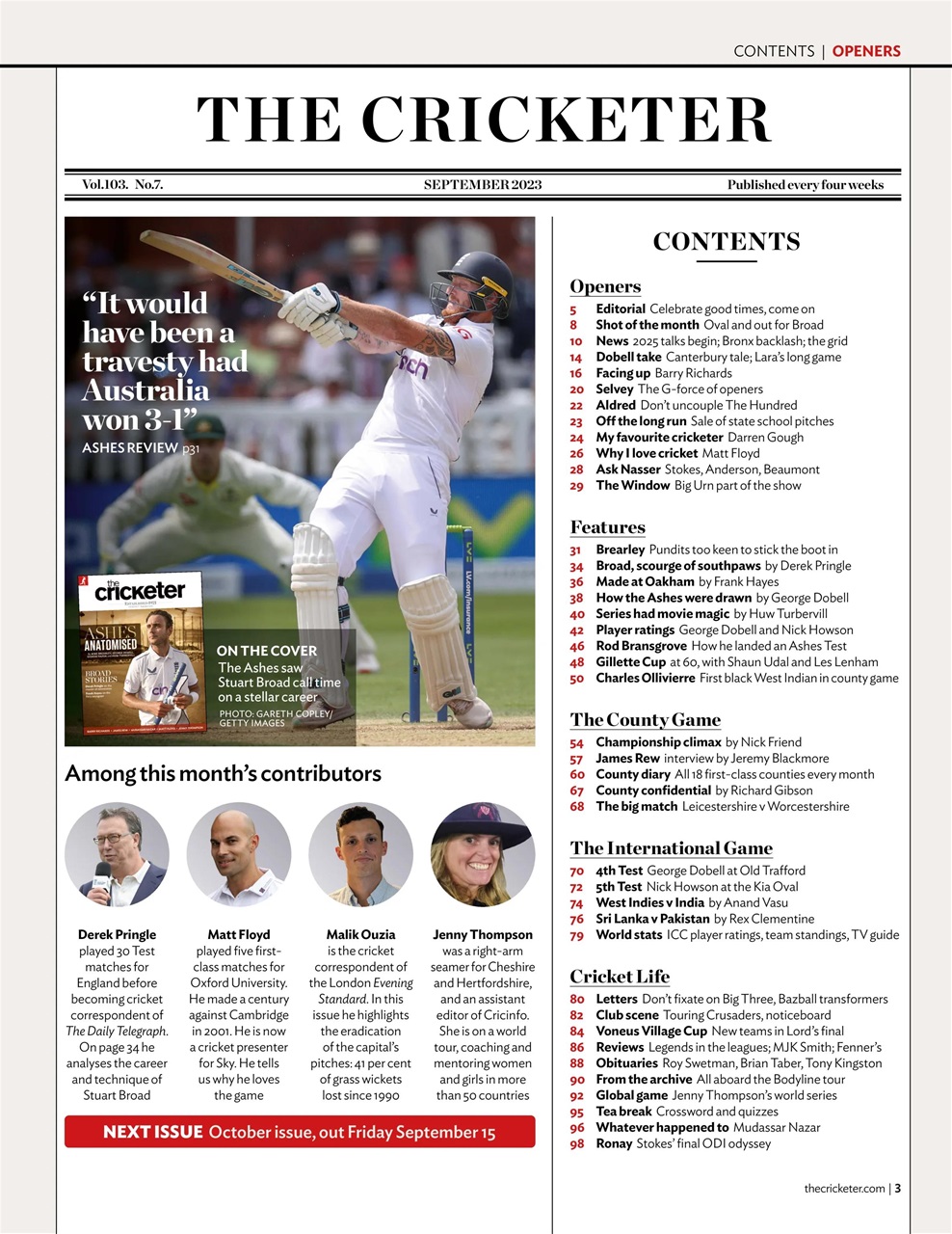 The Cricketer Magazine Preview Pages