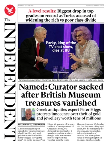 The Independent Daily Edition Newspaper issue Friday, August 18, 2023