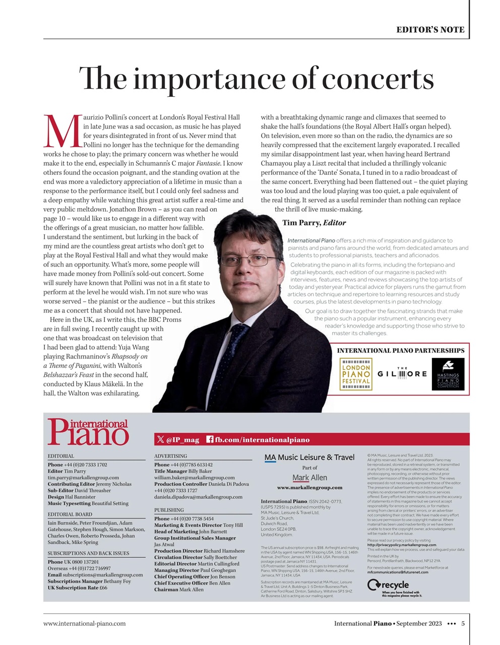 International Piano Preview Pages