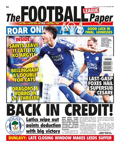 The Football League Paper issue 20th August 2023