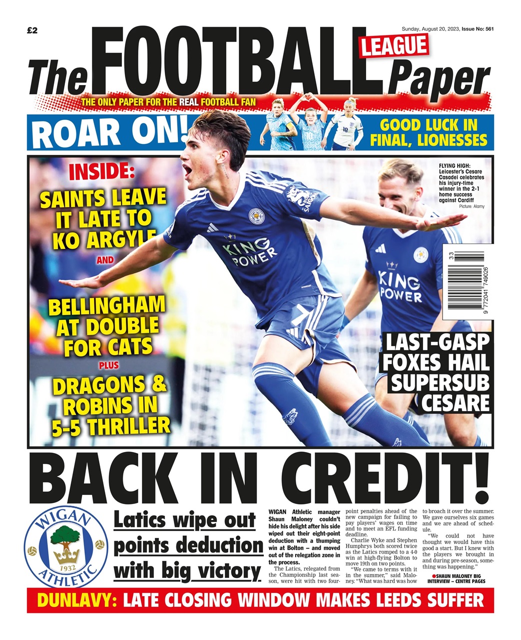 The Football League Paper Preview Pages
