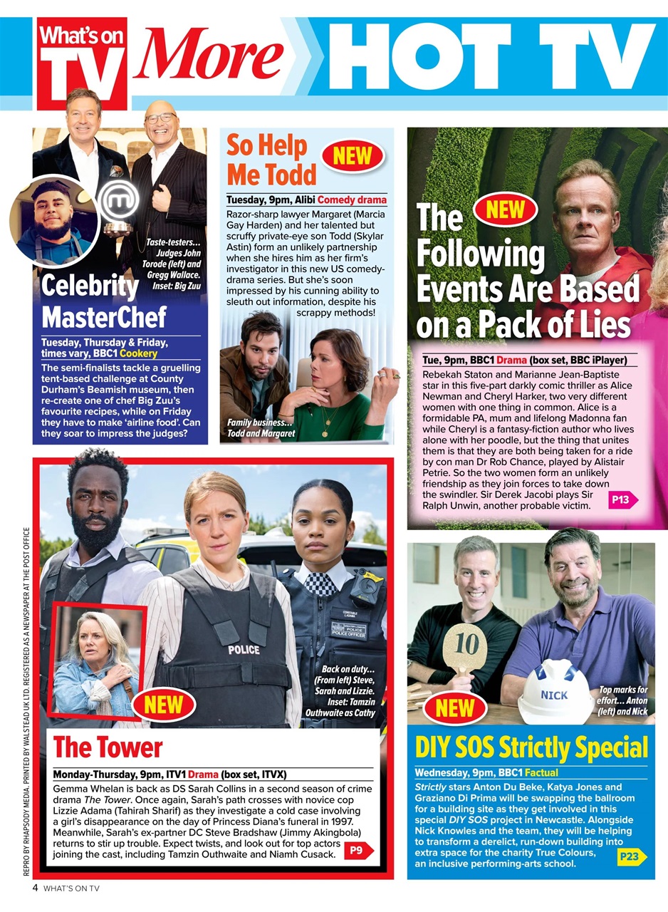 What's on TV Preview Pages