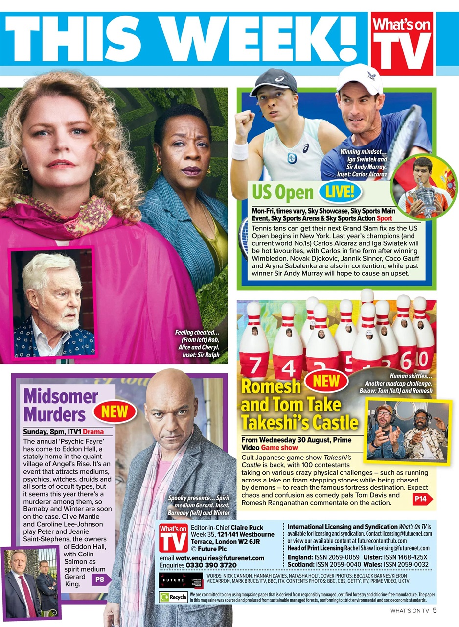 What's on TV Preview Pages