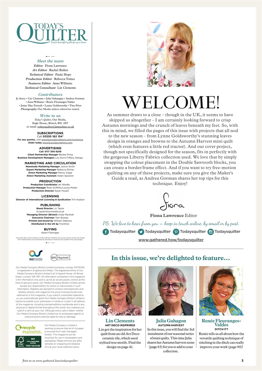Today’s Quilter Preview Pages